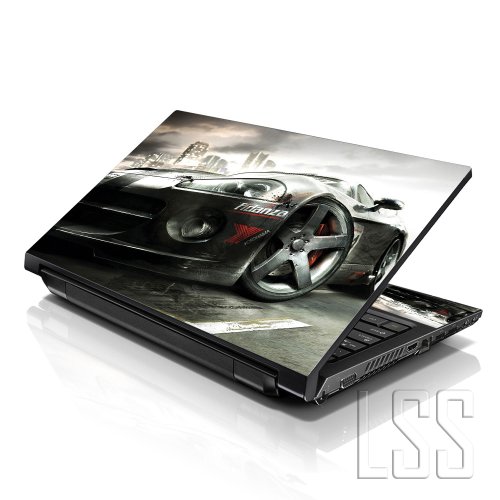 Image of LSS Laptop 15 15.6 Skin Cover with Colorful Cool Car in The City Pattern for HP Dell Lenovo Apple Asus Acer Compaq - Fits 13.3 inch 14 inch 15.6 inch 16 inch (2 Wrist Pads Free)