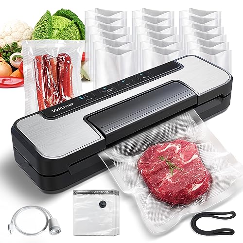 Vakumar Vacuum Sealer Machine, 80Kpa Food Vacuum Sealer Machine with Double Pump, Dry,/Moist, Pulse Mode , Handle Locked Design ,LED Indicator Light & Cutter, 12MM Widened Heating Strip, Full Starter Kit Vakumar Vacuum Sealer Machine, 80Kpa Food Vacuum Sealer Machine with Double Pump, Dry,/Moist, Pulse Mode , Handle Locked Design ,LED Indicator Light & Cutter, 12MM Widened Heating Strip, Full Starter Kit