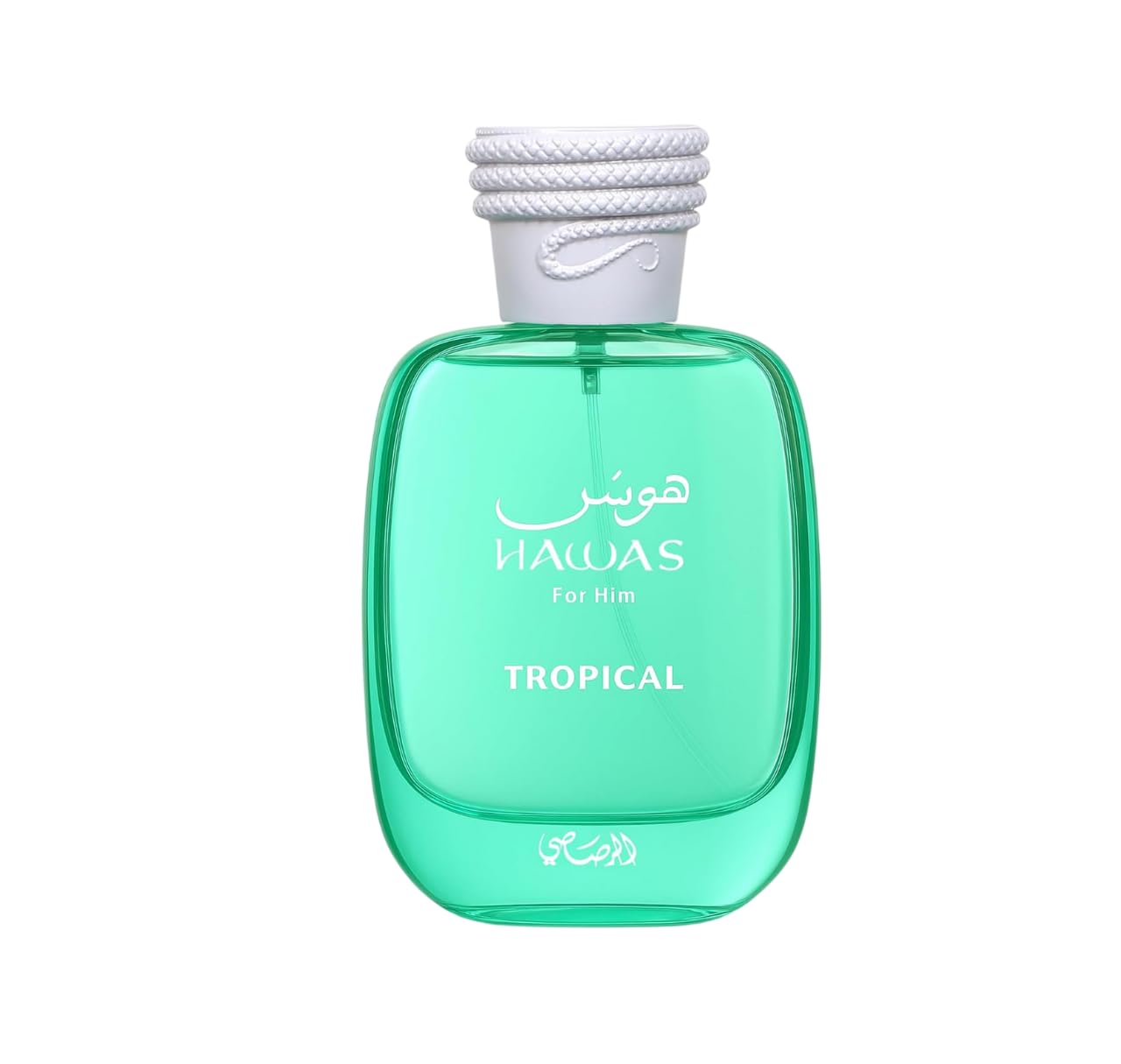 Rasasi Hawas Tropical Eau de Parfum 100ml, Perfume Árabe para Hombre de Larga Duración, Incluye Atomizador Recargable, Fragancia con Notas de Agua de Coco, Higuera, Menta y Haba Tonka (Hawas Tropical)