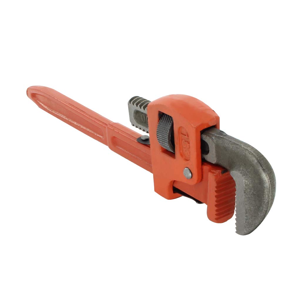 Utoolmart 45 cm wytrzymały prosty klucz do rur stal węglowa regulowany klucz hydrauliczny pojemność szczęk hydraulika szczypce narzędzie do zaciskania i obracania rur stalowych 1 szt.