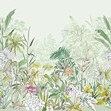 Komar Vlies Fototapete - Hortus - Größe: 250 x 250 cm (Breite x Höhe) - Tapete, Design, Wohnzimmer, Wanddekoration, Schlafzimmer, Blumen, floral - LJX5-005