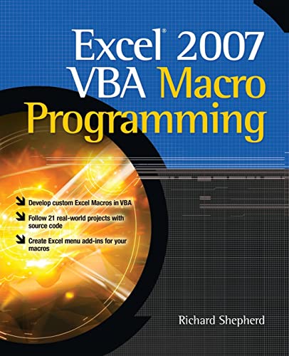 Excel 2007 VBA Macro Programming (PROGRAMMING & WEB DEV - OMG) view 2