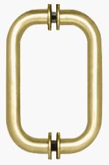 CRL Brass 8" Back-To-Back Solid Brass 3/4" Diameter Pull Handles with Metal Washers
