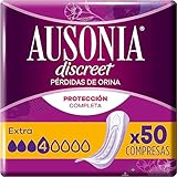 Ausonia Discreet Compresas Incontinencia Mujer, Extra, 50 Unidades, Protección Completa que Apenas Notarás