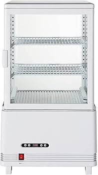 Amazon | Hijiru 4面ガラス冷蔵ショーケース60L／ホワイト【HJR-KR60WT