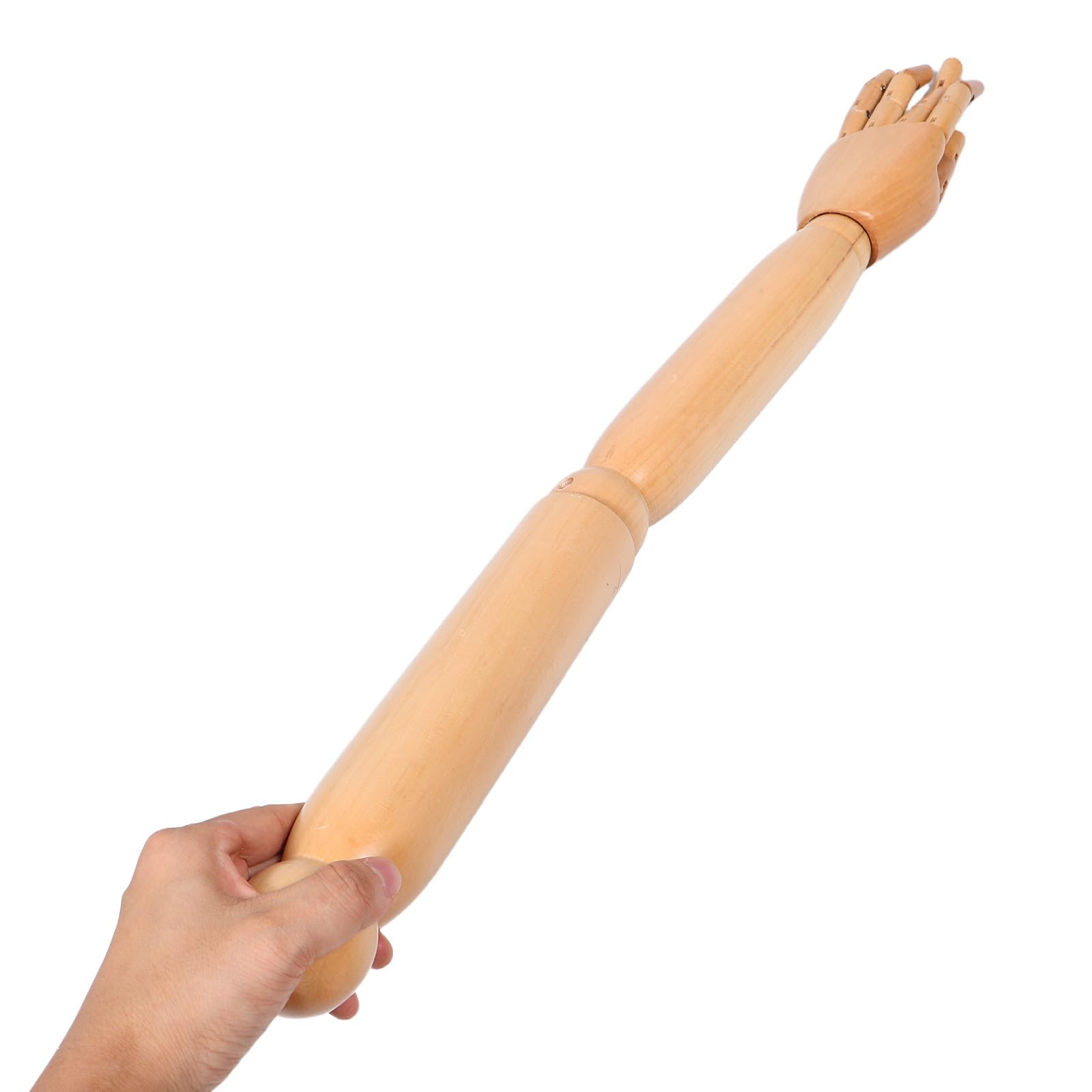 Healvian Bras de Mannequin en Bois Articulé avec Articulations Mobiles Modèle Réaliste Flexible en Bois Naturel Accessoire Polyvalent pour Marionnette Présentation Artistique et