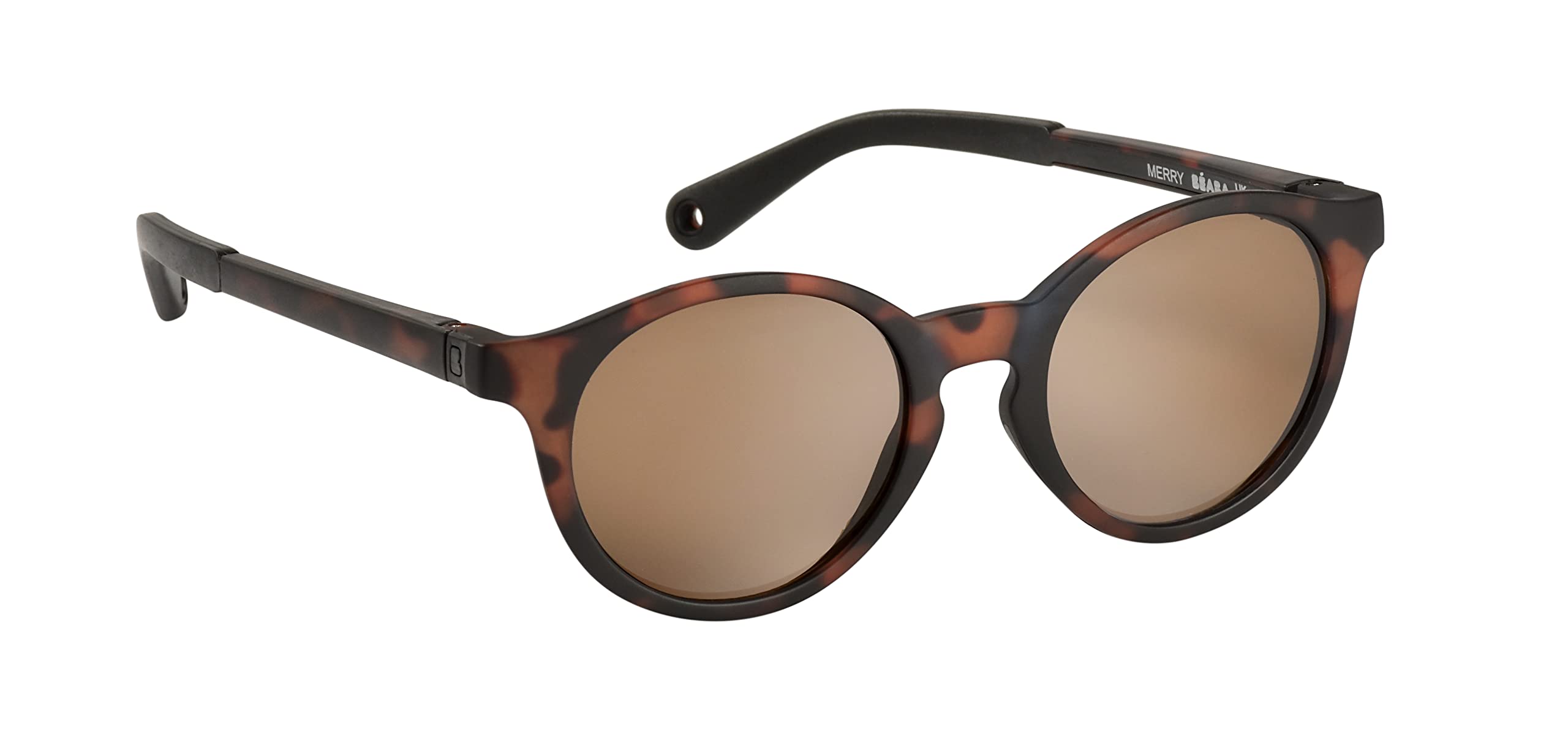BEABA, Sunglasses for Children 4-6 Years Old, 100% UV Protection - CAT 3, Lateral Protection, Optimal Comfort, Adjustable Temples 360°, Tortoiseshell - Sunrise