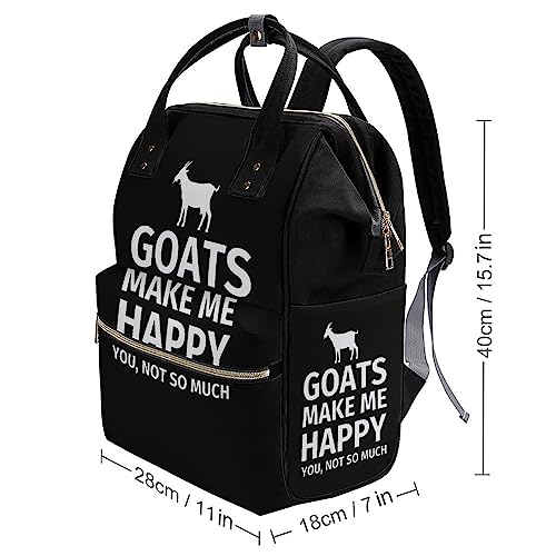 Goats-Make-Me-Happy-Diaper-Bag-Portable-Backpack-Mommy-Bag-Travel-Shoulder-Daypack-for-Outdoor-Working-Beach