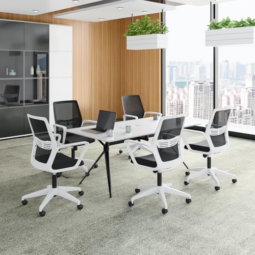 Image of Interio by Godrej Vurv Mesh Mid Back Study Chair (Black Ink, Set of 5)