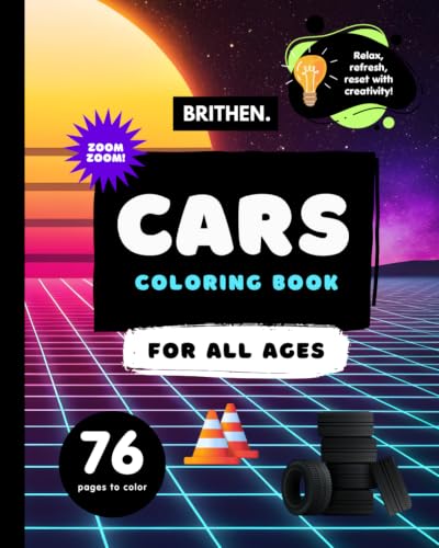 Cars Coloring Book: 8.5” x 11” | Amazing Illustrations of Muscle Cars, Modern Hypercars, and Luxury Sports Cars for Kids, Teens, and Adults | Relaxing Automotive Art for Car Lovers image 2
