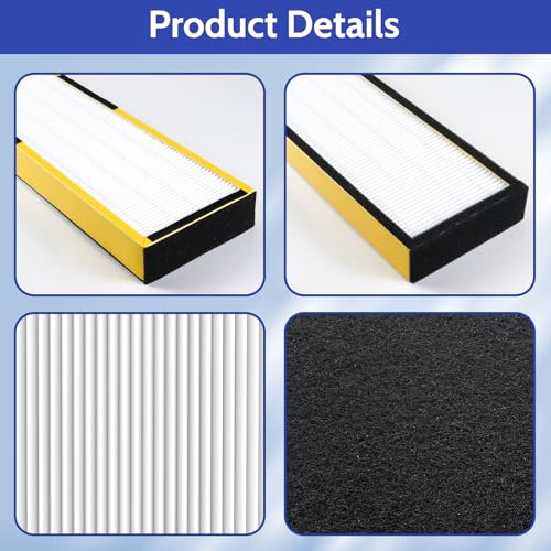 Image of FLT5000 Filter-C True HEPA Replacement Filter for AC5000 AC5000E Air Purifier Compatible with G-Guardian AC5250PT, AC5300B, AC5350B, AC5350W, CDAP5500, 2 True HEPA Filter C + 4 Pre-Filters