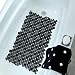 Burst of Bubbles Bathtub Mat 17" X 30" (Black)