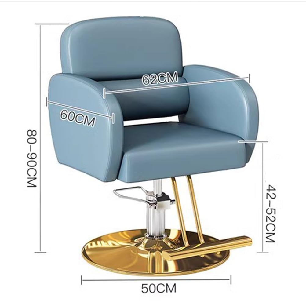 Fotel fryzjerski, udźwig 440 funtów, wytrzymały fotel salonowy z pompą hydrauliczną, obrotowy, 360°, regulowany fotel kosmetyczny do spa, salonu fryzjerskiego,Orange,A