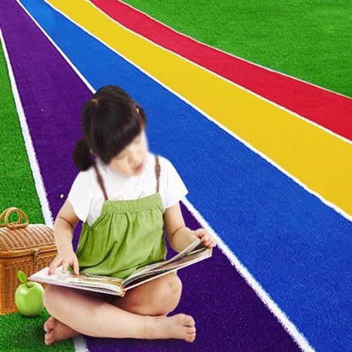 Erba Sintetica per Esterni con Fori di drenaggio – Altezza del Pelo 3 cm, Prato Blu Resistente alle intemperie per Giardino, Patio, Cortile – Perfetto per Giardinaggio, Aree Gioco e Animali
