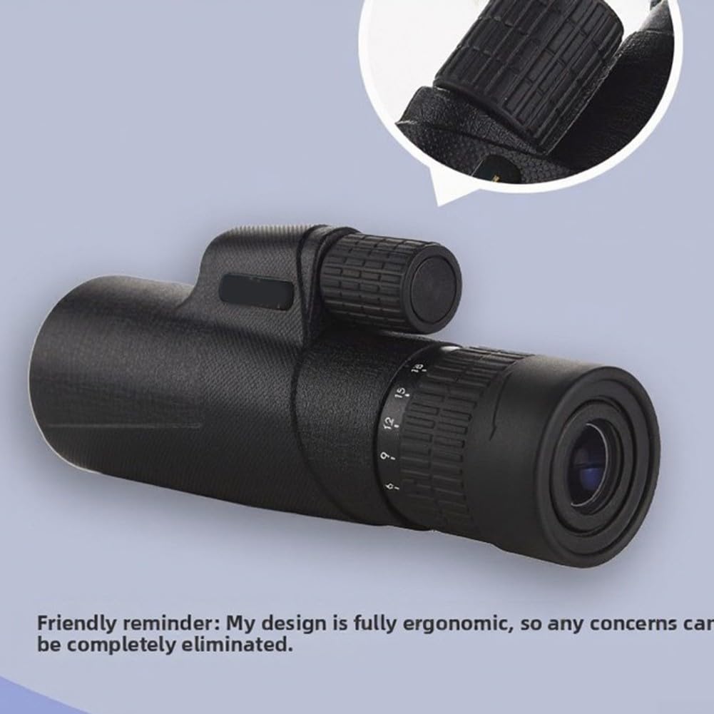 Telescopio 6-18x42 Zoom Refractor para Astronomía y Observación de Aves - HD BK7 Vidrio Portátil Alcance de Viaje con Estuche - Negro 17cm
