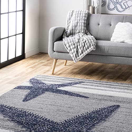 nuLOOM Thomas Paul Starfish and Striped Area Rug, 7x9, Grey - Image 8