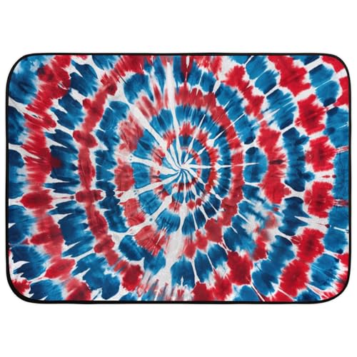Tapis tie-dye 122x183 antidérapant grand tapis de salon moderne et lavable
