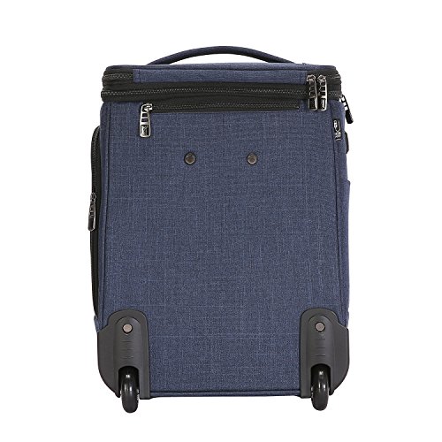 Travelers Club Top Expandable +50% Capacity Luggage with USB Port, Navy Blue, 17