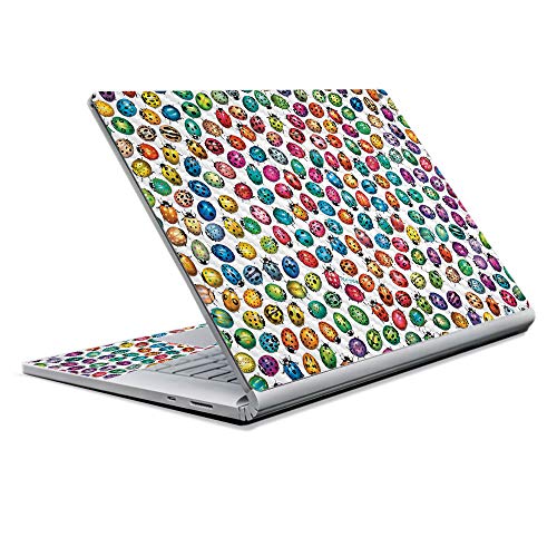 Image of MightySkins Carbon Fiber Skin for Microsoft Surface Book 2 13 inch (2017) - Color Bugs,Protective, Durable Textured Carbon Fiber Finish,Easy to Apply, Remove, and Change Styles,