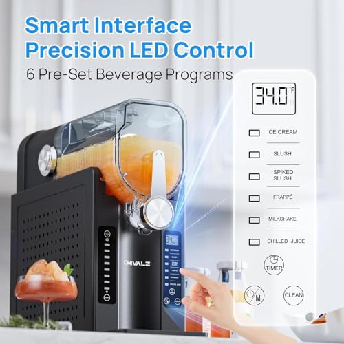 Eismaschine, Slush-Maschine, ohne Eiswürfel, Softeismaschine, automatische Reinigung, LED-Display, perfekt for Milchshakes, Margarita-Smoothies, Smoothies – Bild 4