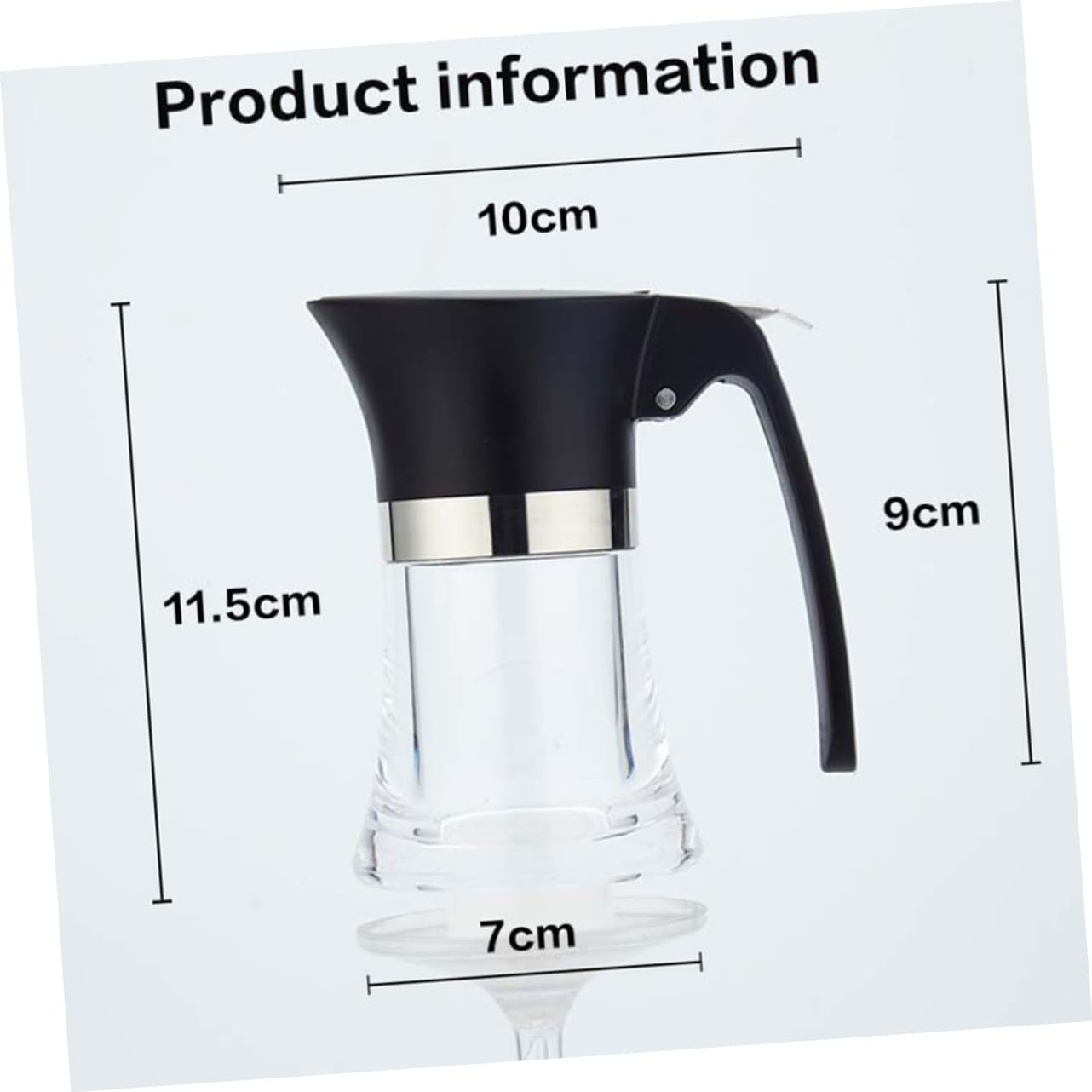 Cabilock Stainless Steel Syrup Dispenser Condiment Bottle with Wide Opening Acrylic Condiment Pot for Honey Vinegar and Syrup Space Saving Kitchen Supplies