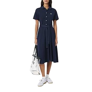 ★LACOSTE★ Women's Essential Fit and Flare T-Shirt Dress Bl 51q6n9e1azL._SY350_QL65_.jpg