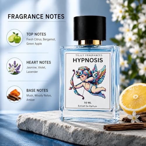Image of 50ML Luxury Hypnosis Cologne Perfume for Men & Women with Original Cupid Charm Formula | 𝐎𝐫𝐢𝐠𝐢𝐧𝐚𝐥 New Formulation | Magetic Charm | Luxury Cologne for Men-Infused Original Formula, Charm unisex Long Lasting Magnet Fragrances Perfume (Pack of 1)