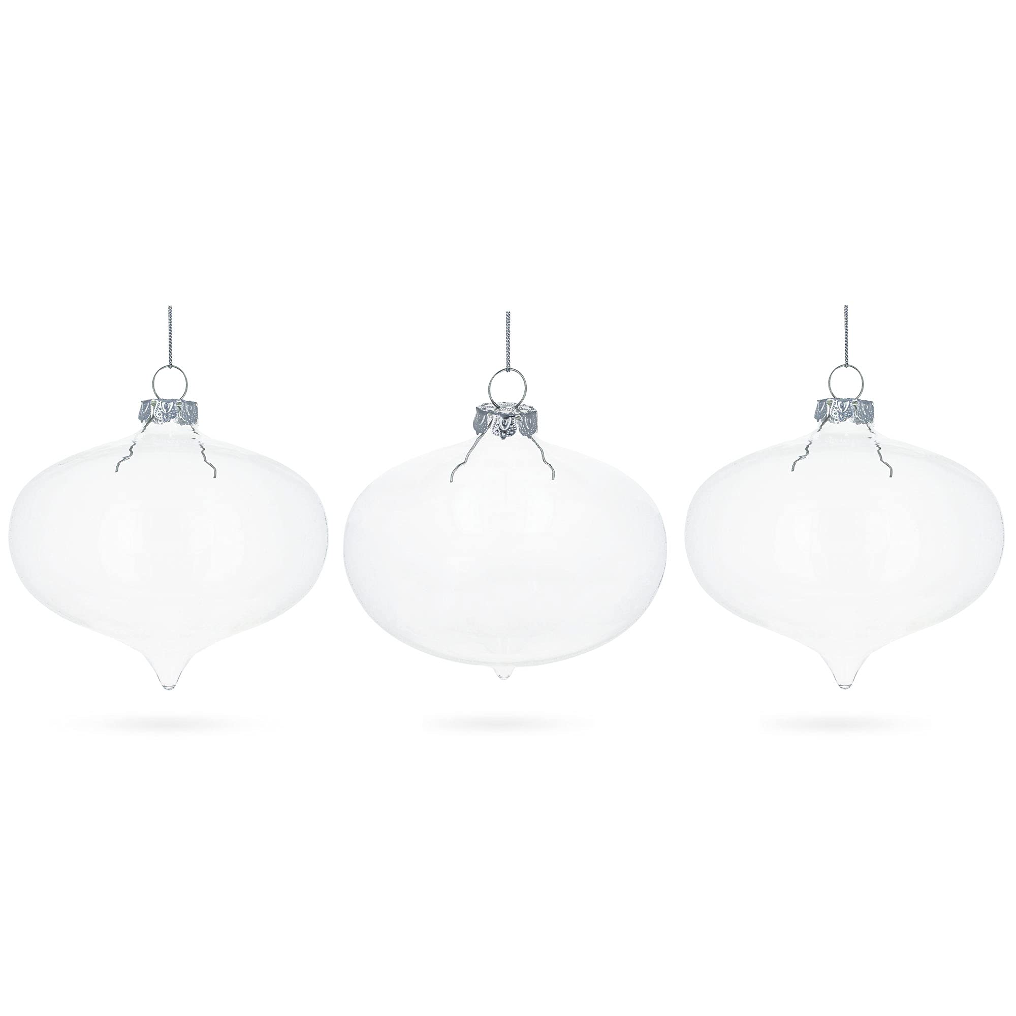 Boules de Noël forme oignon en verre transparent pour décorer votre sapin