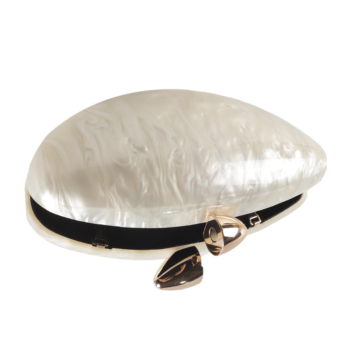 Bolso De Mano Acrílico Con Forma De Concha, Moderno Bolso De Noche Acrílico Metálico, Brillante, Tipo Huevo, Para Mujer, Para Bodas Y Fiestas.