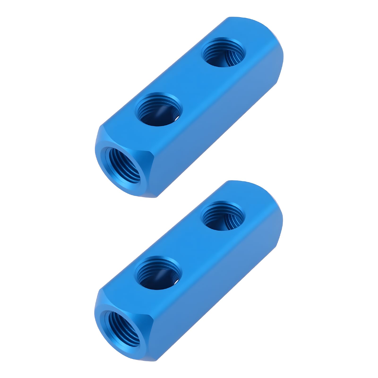 Briny River 2pcs Air Compessor Splitter 1/4'' BSP Female Thread Manifold Fitting for Air Compessor (2-Way)