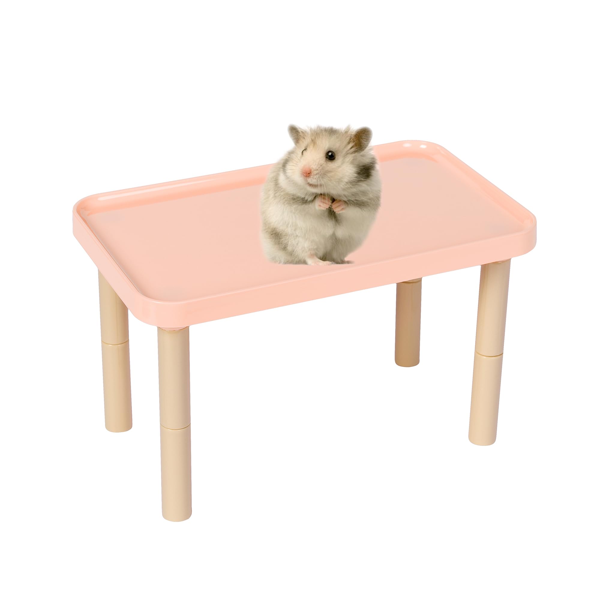 Tafit Hamster Platform - Cage Accessories and Play Decor for Dwarf Syrian Hamsters, Gerbils, Mice, Degus, and Other Small Pets (W9.8×L5.9×H3.5-6.1'',