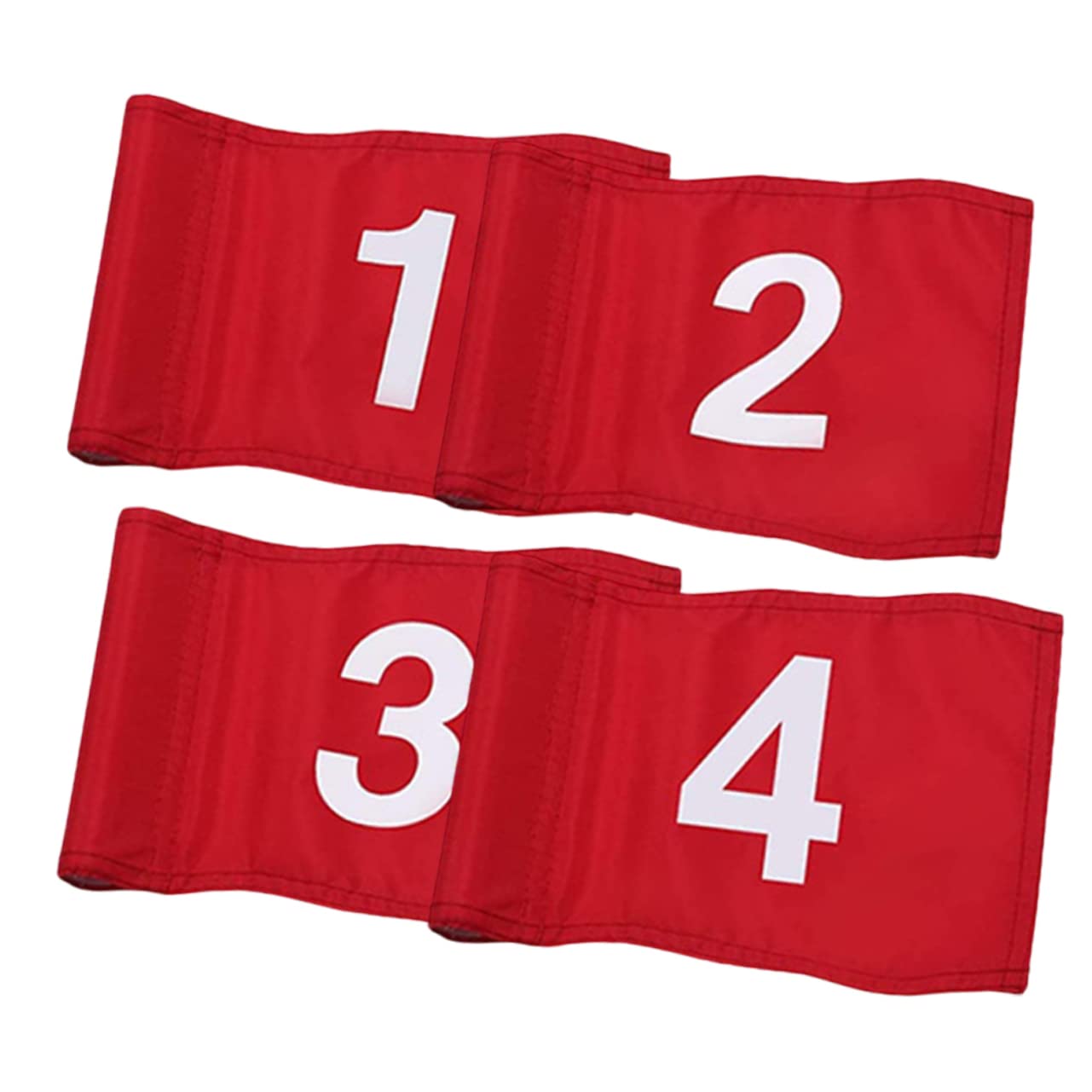 Balacoo 4pcs Golf Flags Poles Numbered Green Golfing Training Flags for Practicing Portable Outdoor Golfing