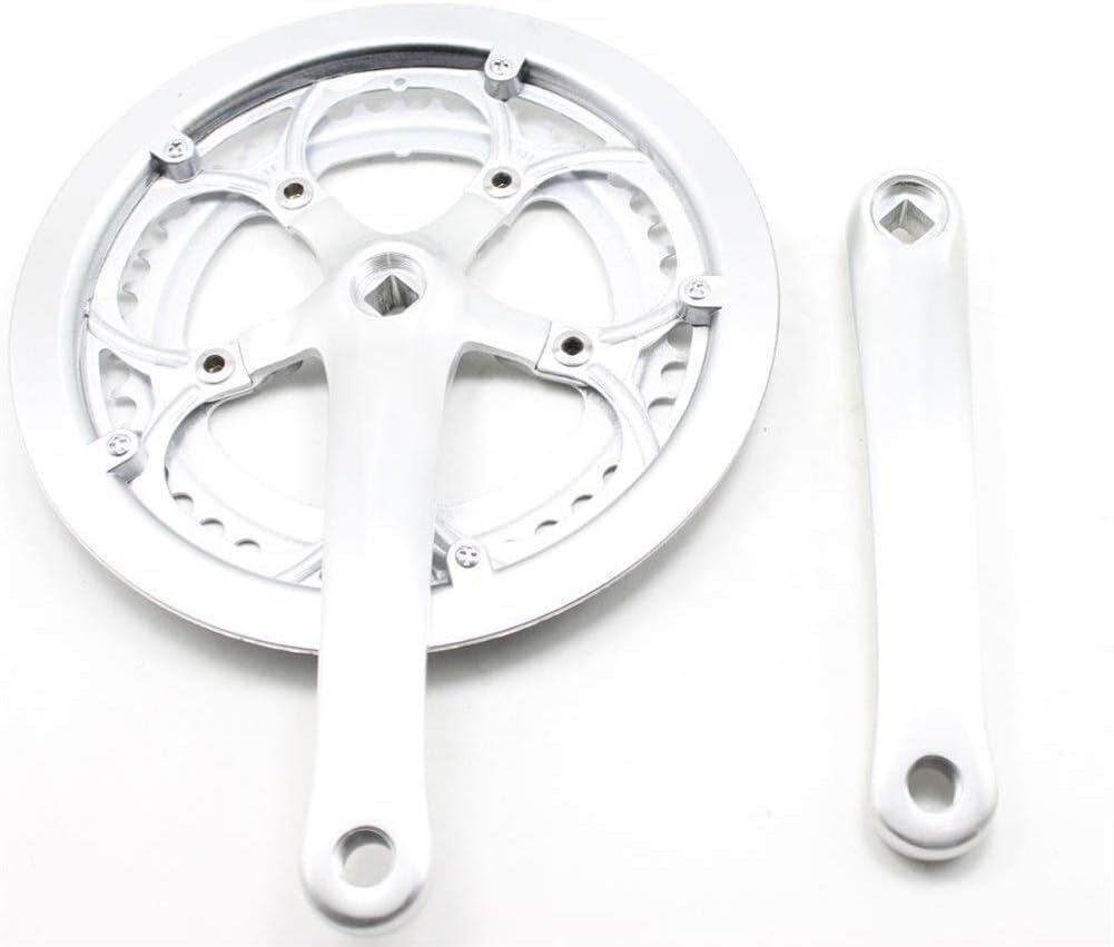 Guarnitura Bici, pedivella, Set pedivelle Bici MTB Speed ​​Piatto Dente Cavo Set pedivelle Bici Pignone MTB (Colore : Svart) (Color : Svart)