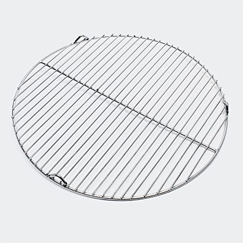 Wiltec Rejilla Grill Parrilla Redonda Acero Inoxidable 44,5 Cm Asado Barbacoa Fuego Brasas Gas Leña Carbón