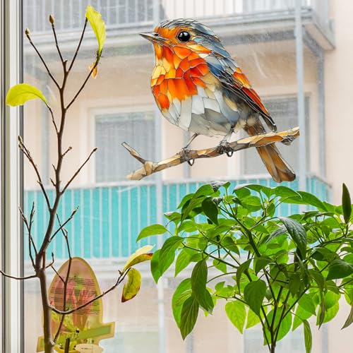 Vinilo decorativo adhesivo Achang con diseño de pájaro petirrojo miniatura 5