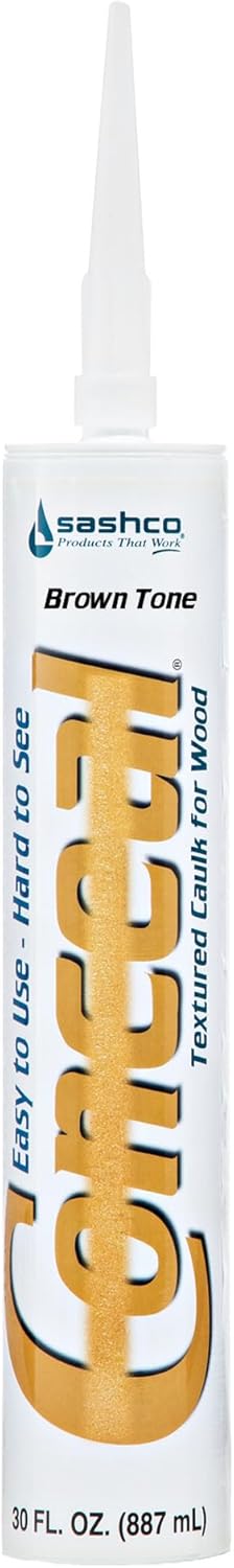 Sashco Conceal Textured Wood Caulk, 30 oz, Brown Tone (Pack of 10)