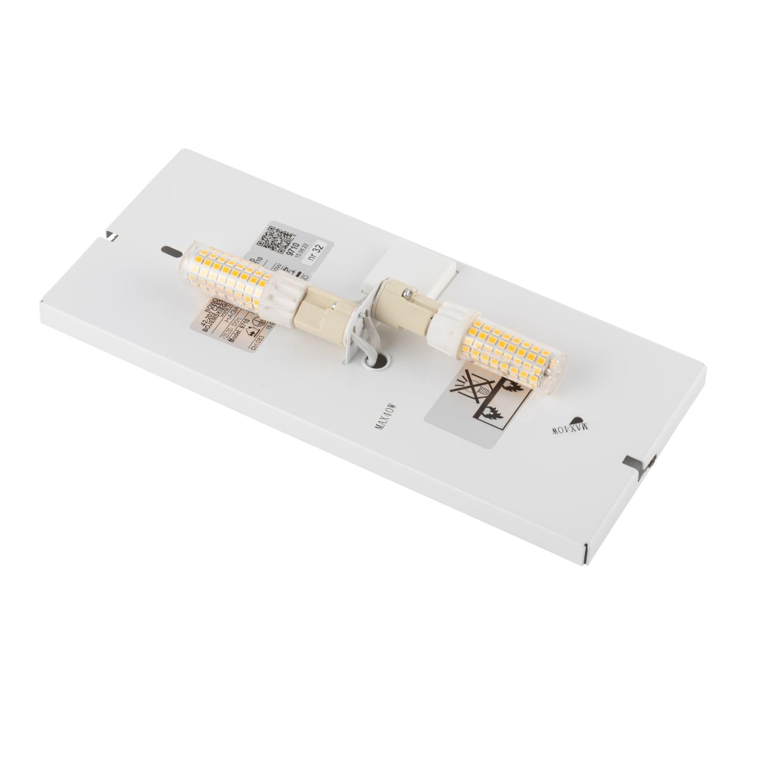 Lampada da parete per interni, applique oro, luce up-down, scala, L:25 cm, G9, 2 luci, piatta, angolare, corridoio, soggiorno, applique camera da letto
