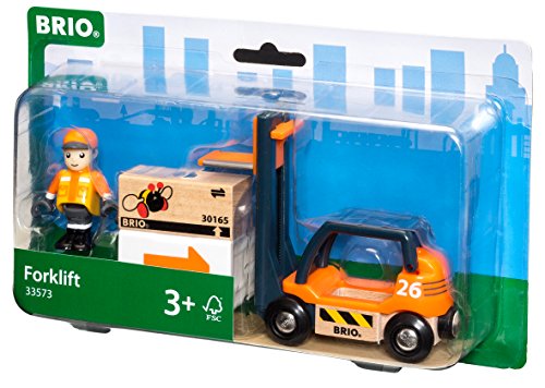 BRIO World 33573 - Wooden Toy Train Fork Lift Set - Interactive Play for Toddlers | Enhances Motor Skills | Safe & Compliant with All Safety Standards | Ideal for Kids Ages 3 and Up - Image 7