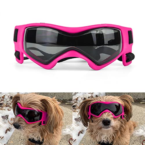 PETLESO Dog Goggles for Small Breed Anti-UV Windproof Eye Protection Pet Sunglasses with Adjustable Straps for Driving/Outdoor Activities-Pink PETLESO Dog Goggles for Small Breed Anti-UV Windproof Eye Protection Pet Sunglasses with Adjustable Straps for Driving/Outdoor Activities-Pink