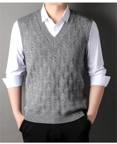 Men's Argyle Sweater Vest Knit V-Neck Pullover Sleeveless Winter Slim Fit Casual Knitted Sweater2