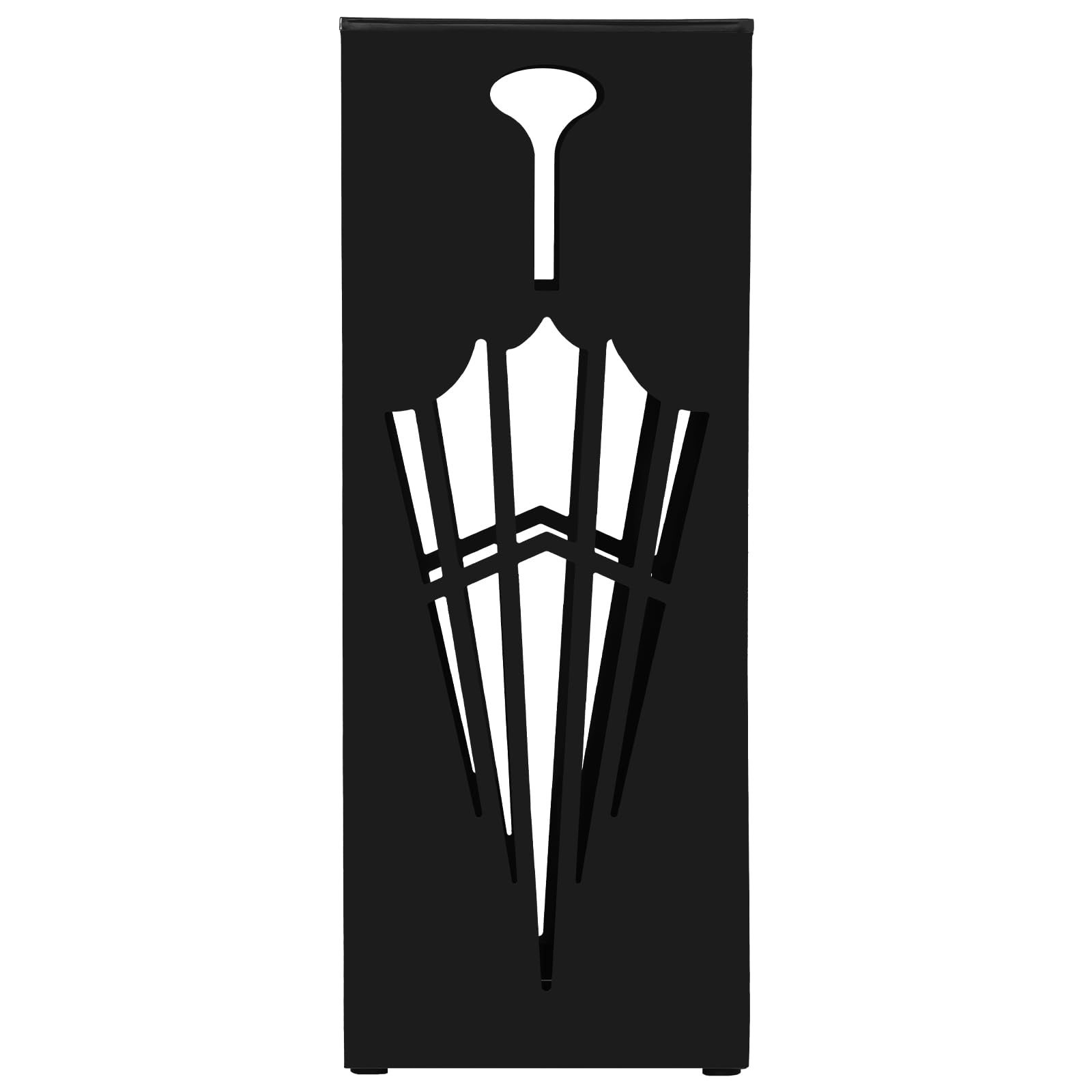 Nihuifdpy Black Metal Umbrella Stand Hollowed Umbrella Holder Freestanding Umbrella Stand Rack Rectangular Umbrella Storage Rack Indoor Walking Stick Holder For Home Entryway(Black)