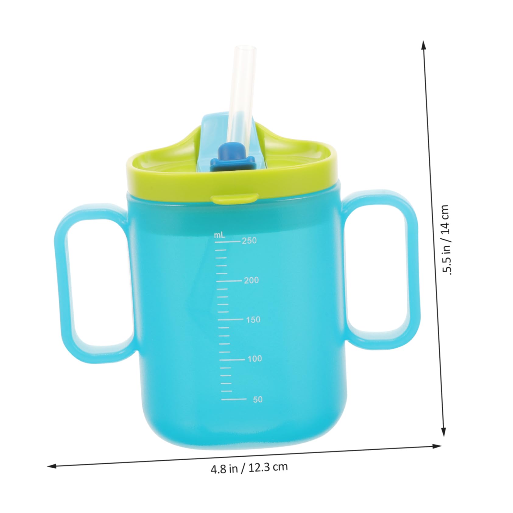 ERINGOGO Ergonomic Learning Cup for Disabled Adults Spill Proof Maternity Drink Water Cup Straw