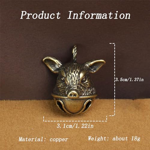 5PCS-Animal-Shaped-Bells-Brass-Pig-Head-Bell-Decorative-Pendants-for-Keys-Backpacks-Key-Chain 5PCS Animal Shaped Bells Brass Pig Head Bell Decorative Pendants for Keys Backpacks Key Chain