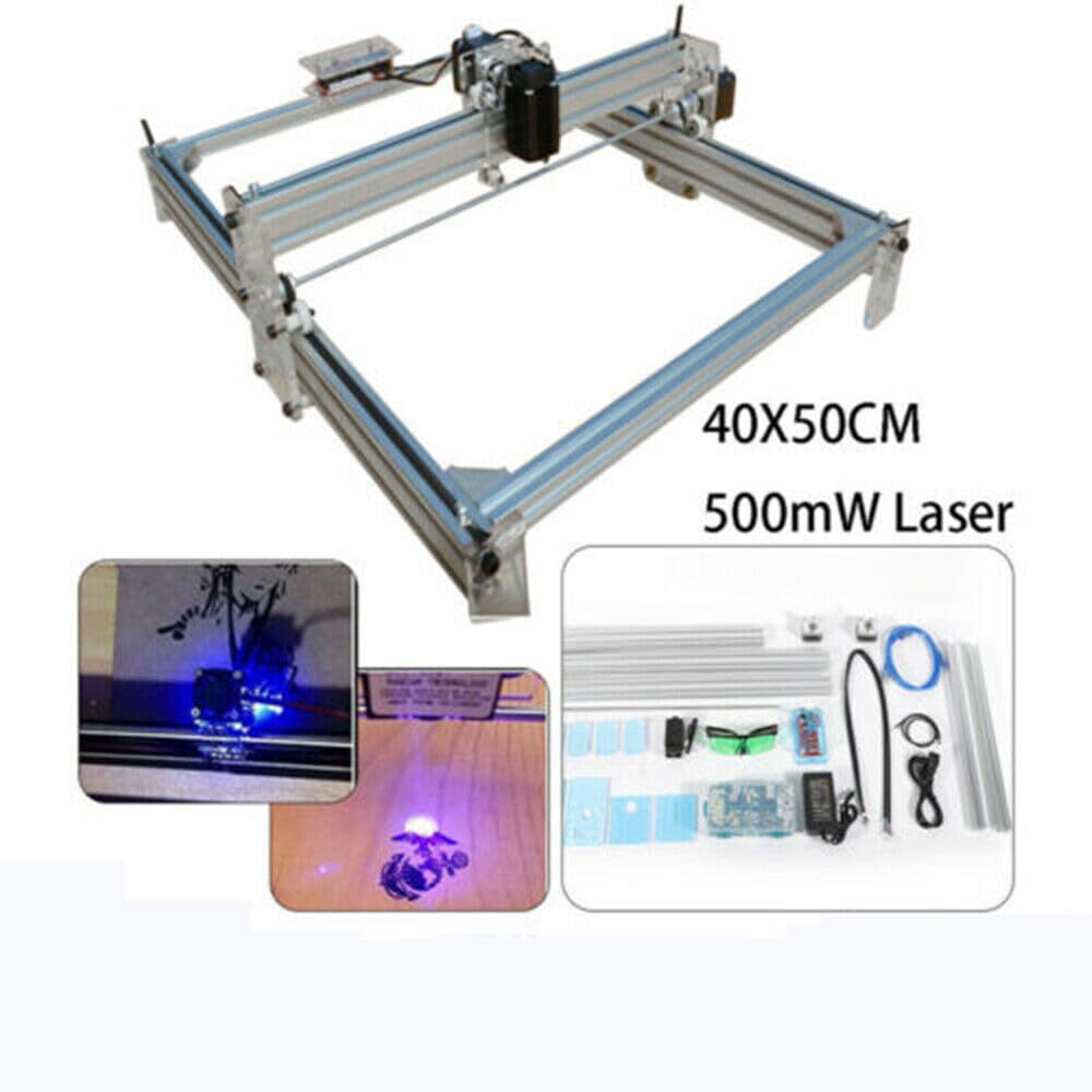 Maszyna do grawerowania laserowego 50 W, "zrób to sam", do grawerowania laserowego CNC, ochrona oczu, nóż laserowy do drewna, metalu, DIY, ręczne wykonanie, duża powierzchnia grawerowania 400 x 500 mm