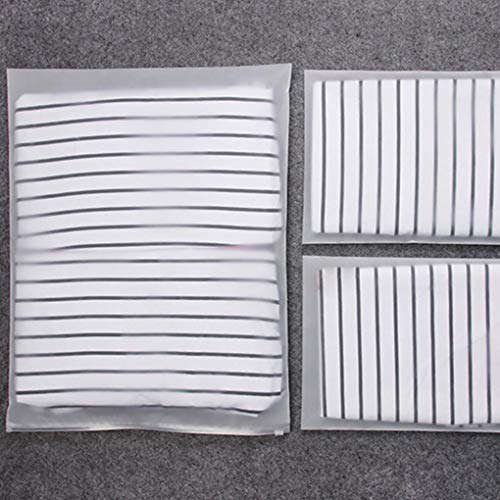Guangcailun 10Pcs / 50st Travel Clothes Storage Bag Transparent Matte Seal Ziplock waterproof make-up Organizer Bag - Image 7