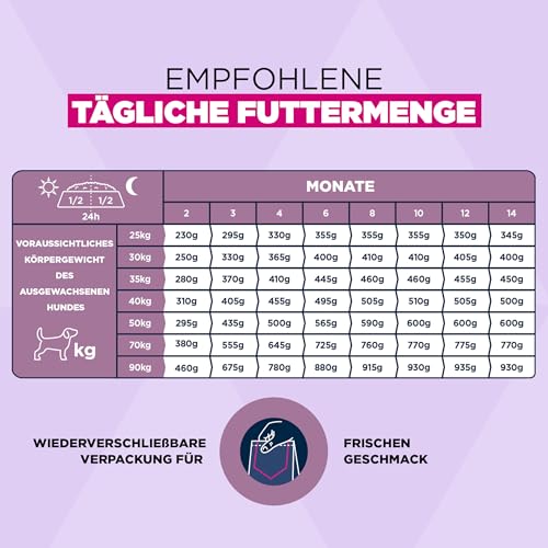 Eukanuba Welpenfutter mit frischem Huhn für große Rassen, Premium Trockenfutter für Junior Hunde, 15 kg