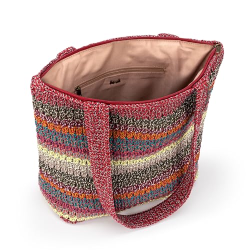 Image of The Sak Casual Classics Tote Bag - Hand Crochet Woman's Purse For Everyday, Travel, Beach Bag - Handbag With Shoulder Straps