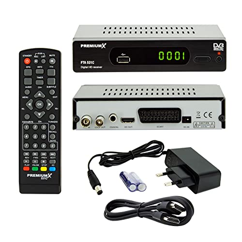Premium X Kabelreceiver DVB-C FTA 531C Digital FullHD SCART HDMI USB Mediaplayer, TV-Receiver Kabel-Fernsehen – Bild 4