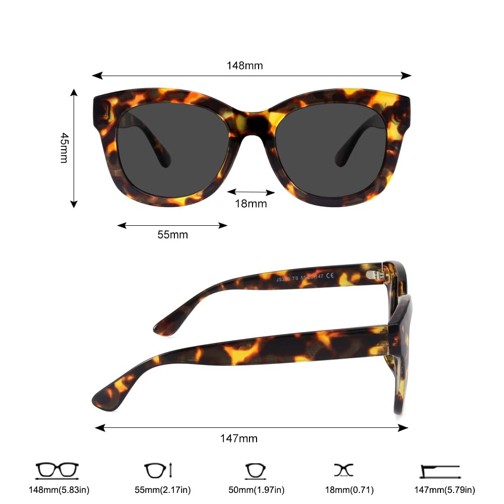 JiSoo Oversized Reading Sunglasses 1.5 Women/Ladies - Image 3