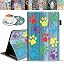 Rustic Wooden Board Colorful Paw Print